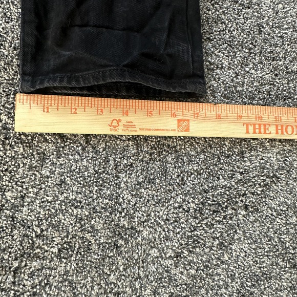 Levis 501 Jeans Mens 31x30 Black Button Fly Straight Leg Denim‎ Classic Original - Picture 14 of 16